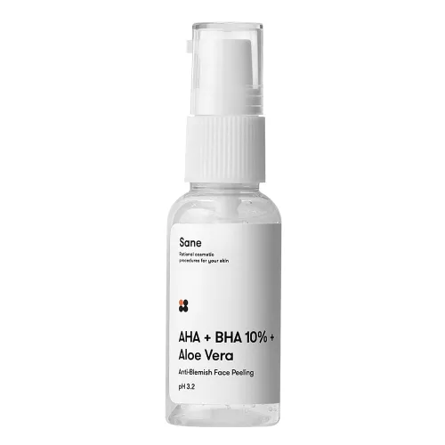 Пилинг для лица Sane с экстрактом алоэ + AHA + BHA 10%